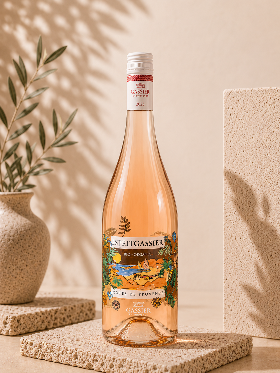 Fles Esprit Gassier Rosé Bio 2023 — Sainte-Victoire, biologisch